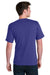 Port & Company PC01 Mens Core Blend Recycled Short Sleeve Crewneck T-Shirt Purple Model Back