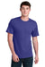 Port & Company PC01 Mens Core Blend Recycled Short Sleeve Crewneck T-Shirt Purple Model Front