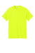 Port & Company PC01 Mens Core Blend Recycled Short Sleeve Crewneck T-Shirt Safety Green Flat Front