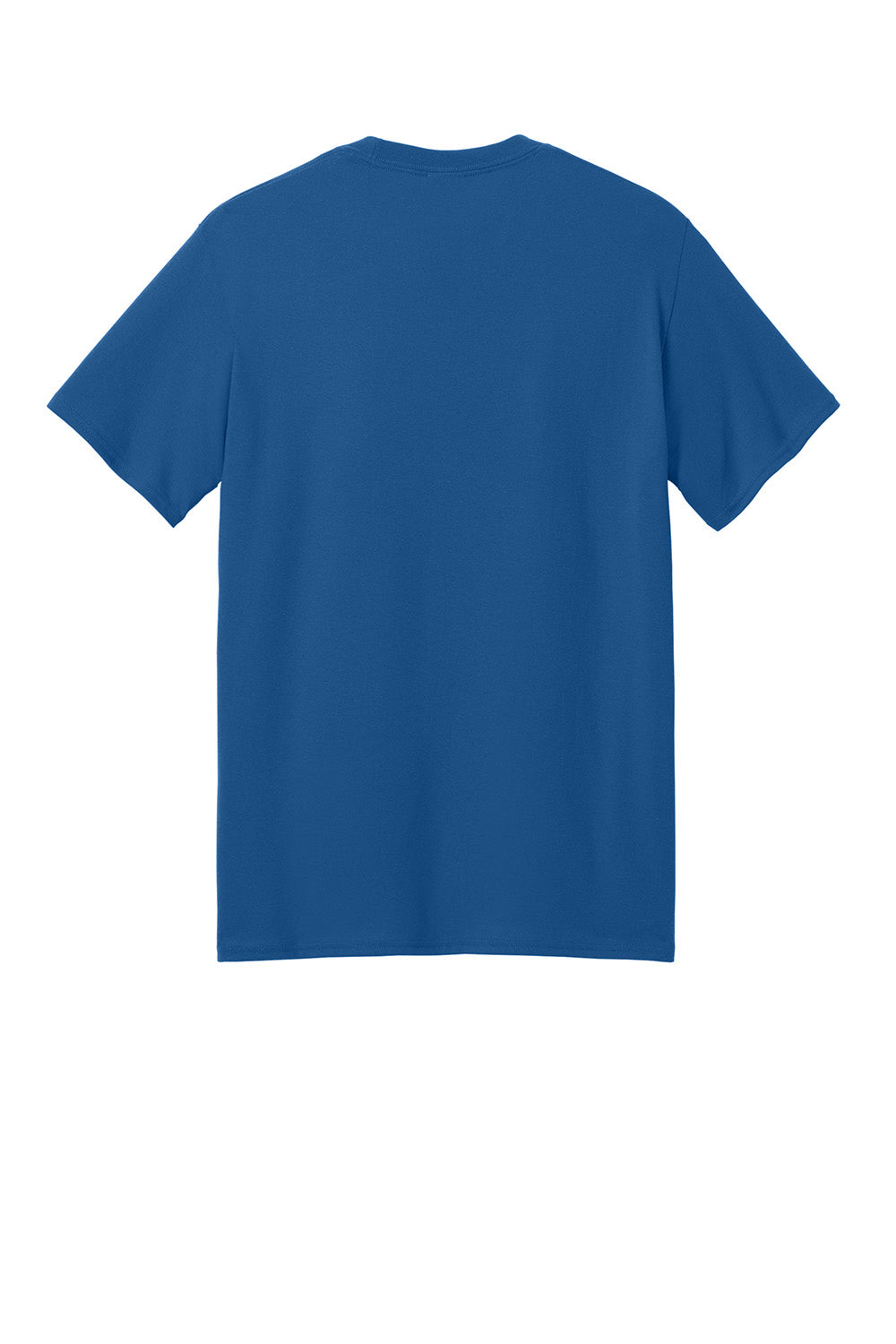 Port & Company PC01 Mens Core Blend Recycled Short Sleeve Crewneck T-Shirt True Royal Blue Flat Back