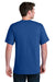 Port & Company PC01 Mens Core Blend Recycled Short Sleeve Crewneck T-Shirt Heather True Royal Blue Model Back