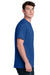 Port & Company PC01 Mens Core Blend Recycled Short Sleeve Crewneck T-Shirt Heather True Royal Blue Model Side