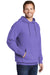 Port & Company PC098H Mens Beach Wash Fleece Hooded Sweatshirt Hoodie Amethyst Purple Model 3q