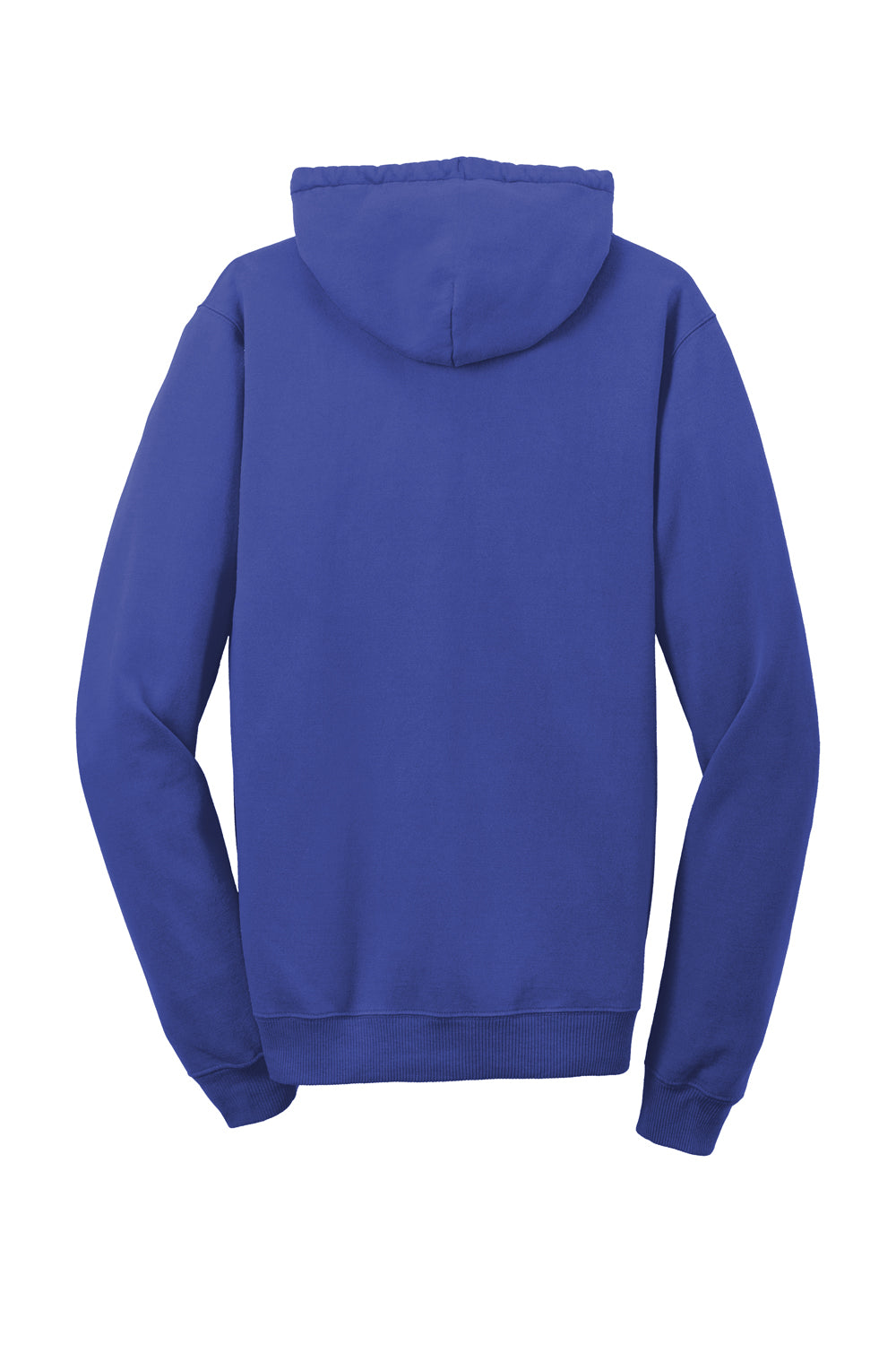 Port & Company PC098H Mens Beach Wash Fleece Hooded Sweatshirt Hoodie Iris Blue Flat Back