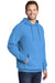 Port & Company PC098H Mens Beach Wash Fleece Hooded Sweatshirt Hoodie Blue Moon Model 3q