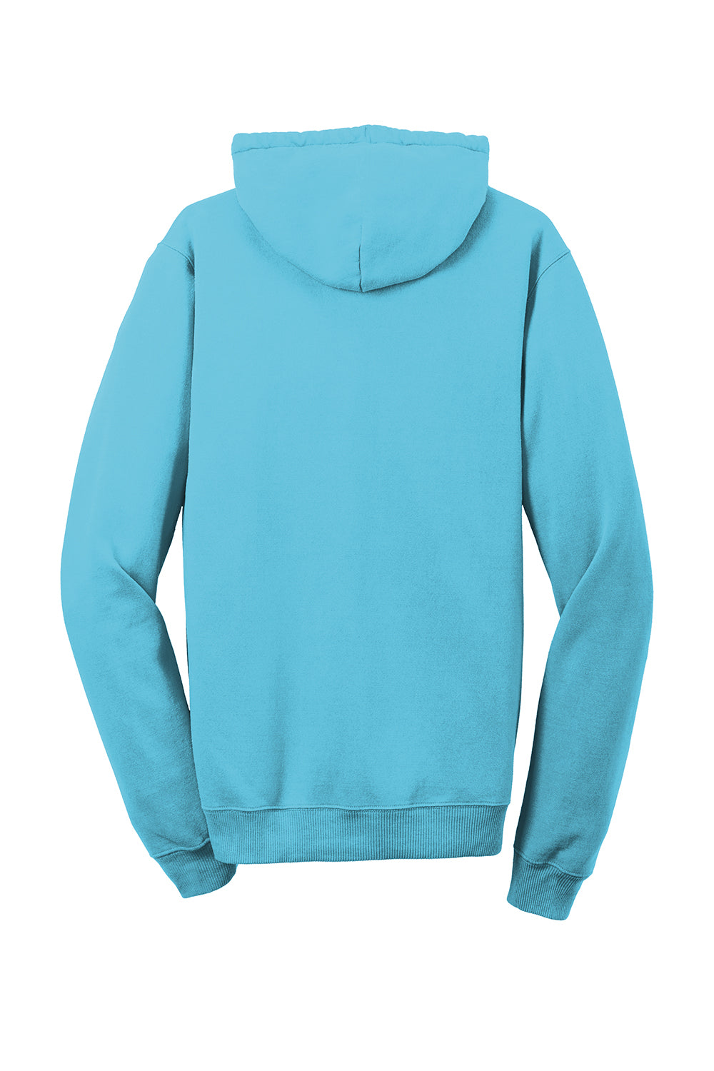 Port & Company PC098H Mens Beach Wash Fleece Hooded Sweatshirt Hoodie Tidal Wave Blue Flat Back