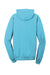 Port & Company PC098H Mens Beach Wash Fleece Hooded Sweatshirt Hoodie Tidal Wave Blue Flat Back