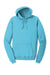 Port & Company PC098H Mens Beach Wash Fleece Hooded Sweatshirt Hoodie Tidal Wave Blue Flat Front