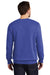 Port & Company PC098 Mens Beach Wash Fleece Crewneck Sweatshirt Iris Blue Model Back