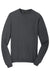 Port & Company PC098 Mens Beach Wash Fleece Crewneck Sweatshirt Coal Grey Flat Front