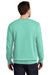 Port & Company PC098 Mens Beach Wash Fleece Crewneck Sweatshirt Cool Mint Green Model Back