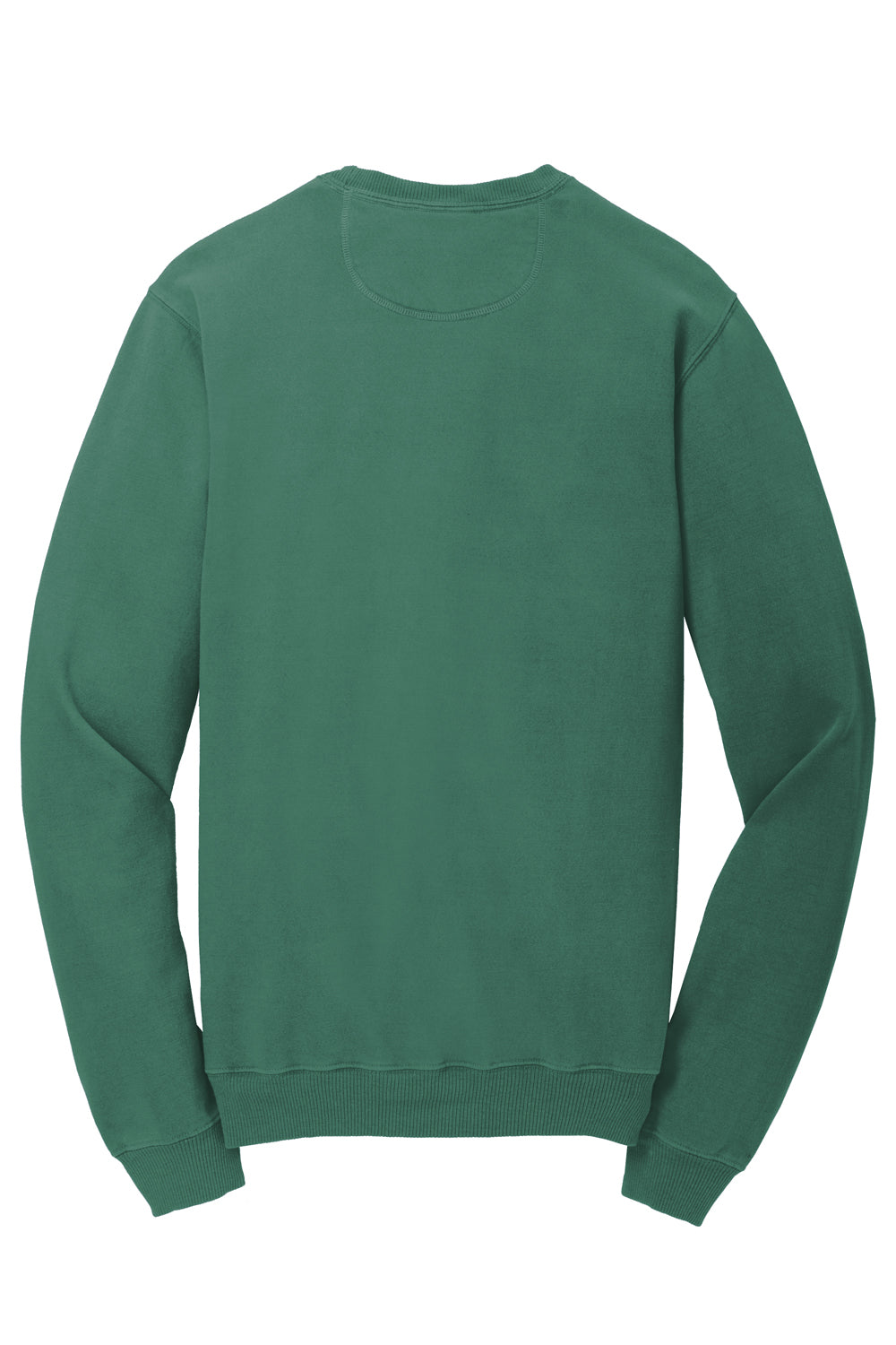 Port & Company PC098 Mens Beach Wash Fleece Crewneck Sweatshirt Nordic Green Flat Back