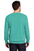 Port & Company PC098 Mens Beach Wash Fleece Crewneck Sweatshirt Peacock Green Model Back