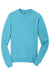 Port & Company PC098 Mens Beach Wash Fleece Crewneck Sweatshirt Tidal Wave Blue Flat Front