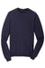 Port & Company PC098 Mens Beach Wash Fleece Crewneck Sweatshirt True Navy Blue Flat Front