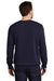 Port & Company PC098 Mens Beach Wash Fleece Crewneck Sweatshirt True Navy Blue Model Back