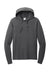 Port & Company PC099H Mens Beach Wash Garment Dyed Long Sleeve Hooded T-Shirt Hoodie Coal Grey Flat Front