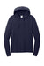 Port & Company PC099H Mens Beach Wash Garment Dyed Long Sleeve Hooded T-Shirt Hoodie True Navy Blue Flat Front