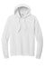 Port & Company PC099H Mens Beach Wash Garment Dyed Long Sleeve Hooded T-Shirt Hoodie White Flat Front