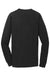 Port & Company PC099LSP Mens Beach Wash Long Sleeve Crewneck T-Shirt w/ Pocket Black Flat Back