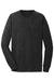 Port & Company PC099LSP Mens Beach Wash Long Sleeve Crewneck T-Shirt w/ Pocket Black Flat Front