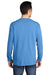 Port & Company PC099LSP Mens Beach Wash Long Sleeve Crewneck T-Shirt w/ Pocket Blue Moon Model Back