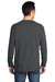 Port & Company PC099LSP Mens Beach Wash Long Sleeve Crewneck T-Shirt w/ Pocket Coal Grey Model Back