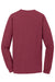 Port & Company PC099LSP Mens Beach Wash Long Sleeve Crewneck T-Shirt w/ Pocket Merlot Red Flat Back