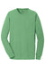 Port & Company PC099LSP Mens Beach Wash Long Sleeve Crewneck T-Shirt w/ Pocket Safari Green Flat Front