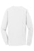 Port & Company PC099LSP Mens Beach Wash Long Sleeve Crewneck T-Shirt w/ Pocket White Flat Back