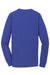 Port & Company PC099LS Mens Beach Wash Long Sleeve Crewneck T-Shirt Iris Blue Flat Back