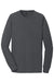 Port & Company PC099LS Mens Beach Wash Long Sleeve Crewneck T-Shirt Coal Grey Flat Front