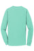 Port & Company PC099LS Mens Beach Wash Long Sleeve Crewneck T-Shirt Cool Mint Green Flat Back