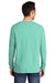 Port & Company PC099LS Mens Beach Wash Long Sleeve Crewneck T-Shirt Cool Mint Green Model Back