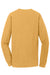 Port & Company PC099LS Mens Beach Wash Long Sleeve Crewneck T-Shirt Dijon Yellow Flat Back