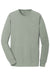 Port & Company PC099LS Mens Beach Wash Long Sleeve Crewneck T-Shirt Dove Grey Flat Front