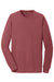 Port & Company PC099LS Mens Beach Wash Long Sleeve Crewneck T-Shirt Red Rock Flat Front