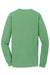 Port & Company PC099LS Mens Beach Wash Long Sleeve Crewneck T-Shirt Safari Green Flat Back