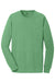 Port & Company PC099LS Mens Beach Wash Long Sleeve Crewneck T-Shirt Safari Green Flat Front