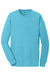 Port & Company PC099LS Mens Beach Wash Long Sleeve Crewneck T-Shirt Tidal Wave Blue Flat Front