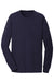 Port & Company PC099LS Mens Beach Wash Long Sleeve Crewneck T-Shirt True Navy Blue Flat Front