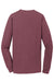 Port & Company PC099LS Mens Beach Wash Long Sleeve Crewneck T-Shirt Wineberry Flat Back