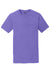 Port & Company PC099P Mens Beach Wash Short Sleeve Crewneck T-Shirt w/ Pocket Amethyst Purple Flat Front