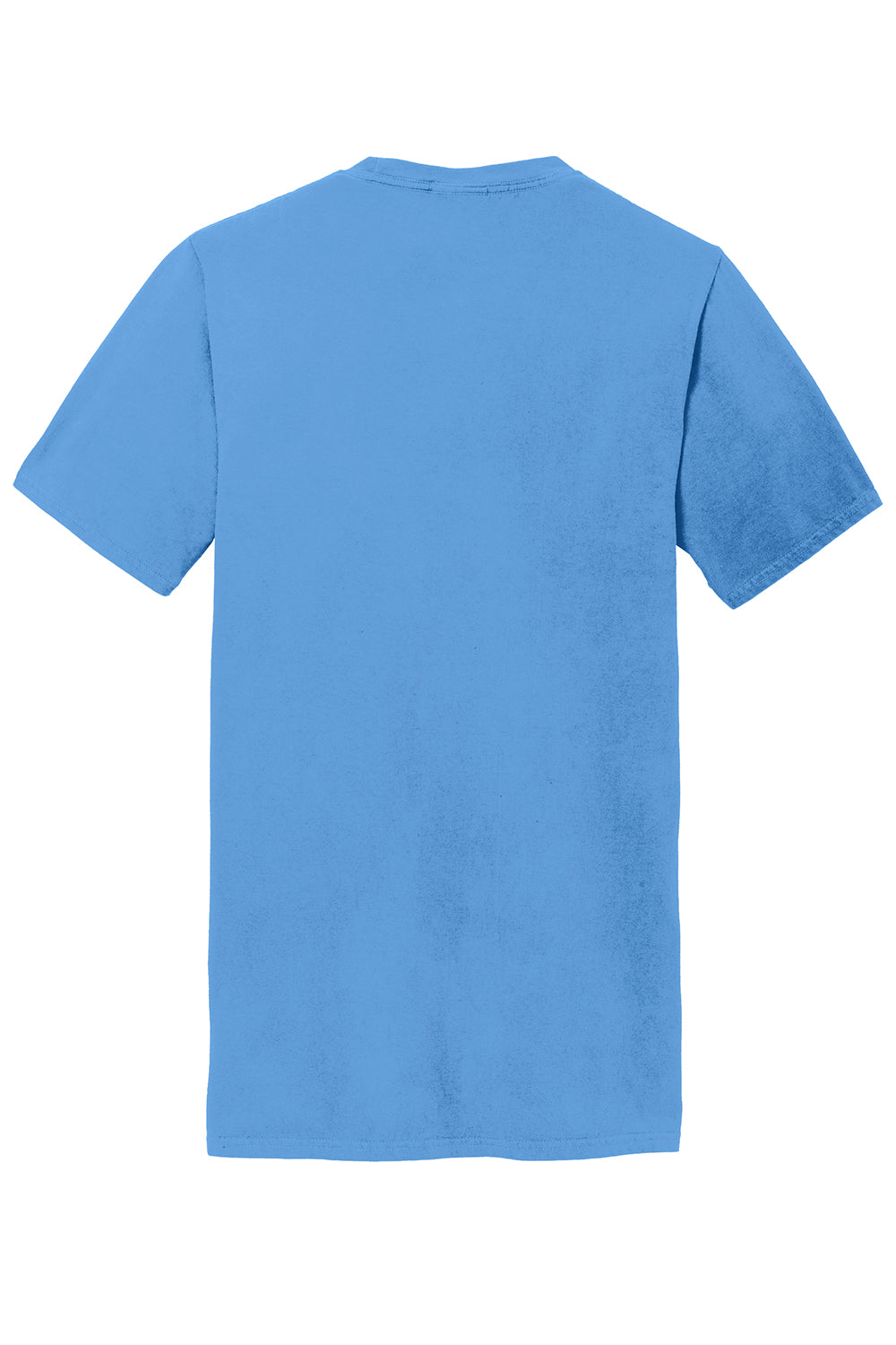 Port & Company PC099P Mens Beach Wash Short Sleeve Crewneck T-Shirt w/ Pocket Blue Moon Flat Back