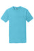 Port & Company PC099P Mens Beach Wash Short Sleeve Crewneck T-Shirt w/ Pocket Tidal Wave Blue Flat Front