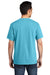 Port & Company PC099P Mens Beach Wash Short Sleeve Crewneck T-Shirt w/ Pocket Tidal Wave Blue Model Back