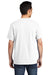 Port & Company PC099P Mens Beach Wash Short Sleeve Crewneck T-Shirt w/ Pocket White Model Back