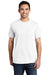 Port & Company PC099P Mens Beach Wash Short Sleeve Crewneck T-Shirt w/ Pocket White Model Front