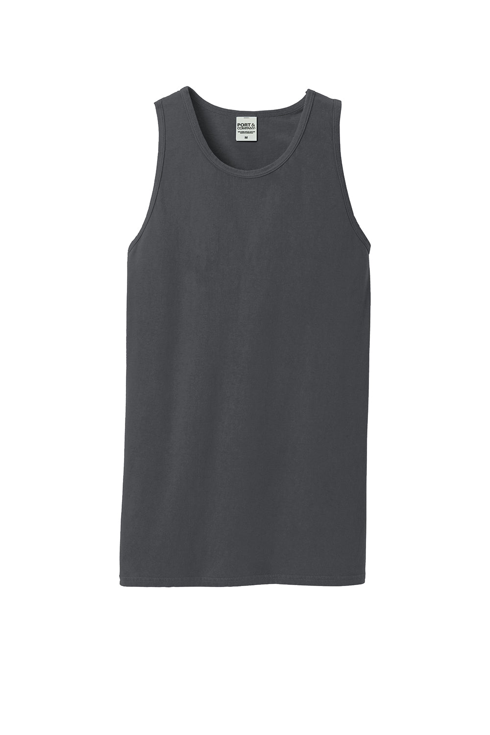 Port & Company PC099TT Mens Beach Wash Tank Top Coal Grey Flat Front