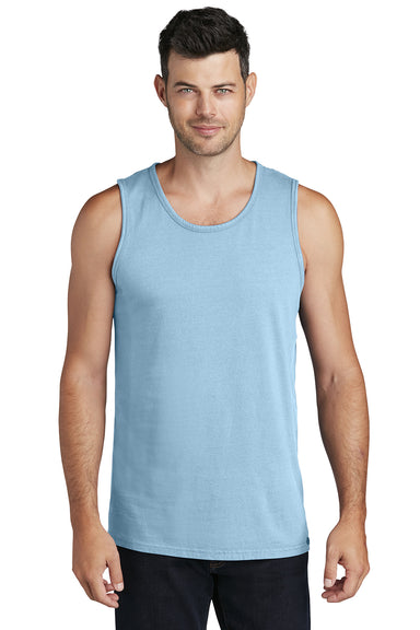 Port & Company PC099TT Mens Beach Wash Tank Top Glacier Blue Model Front